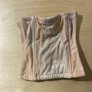 Inteco Intimates Floral Lace Corset Top in Beige Small (NA)